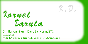 kornel darula business card